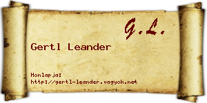 Gertl Leander névjegykártya